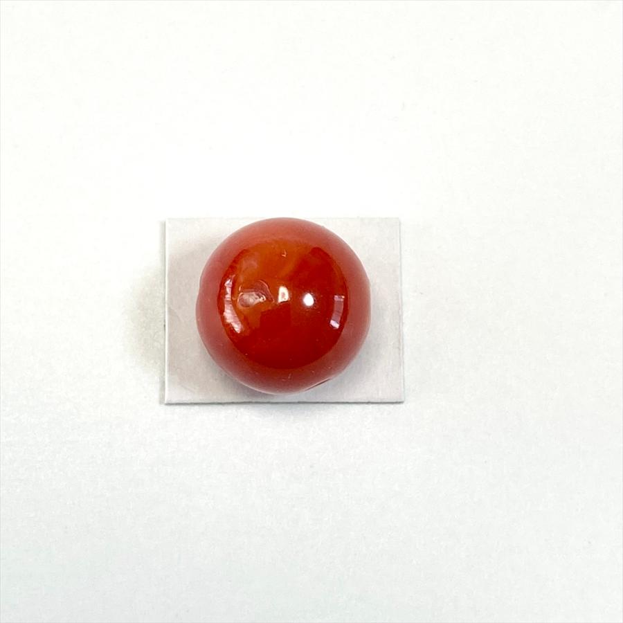 希少 ネイティブ 赤珊瑚 マプチェ チリ 珊瑚 裸石 ルース 血赤珊瑚 9.6mm玉 貫通 高知県産 日本産 天然
