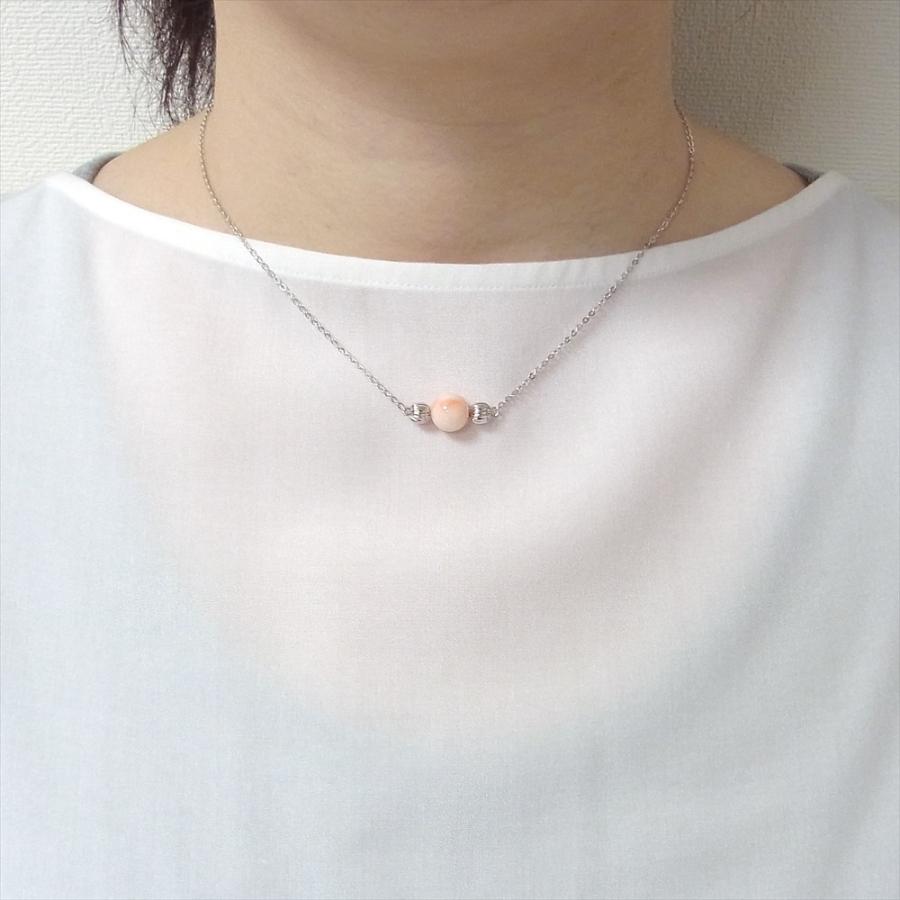 珊瑚 ネックレス ピンク珊瑚 深海珊瑚 9mm玉 天然 : キャセイコーラル 
