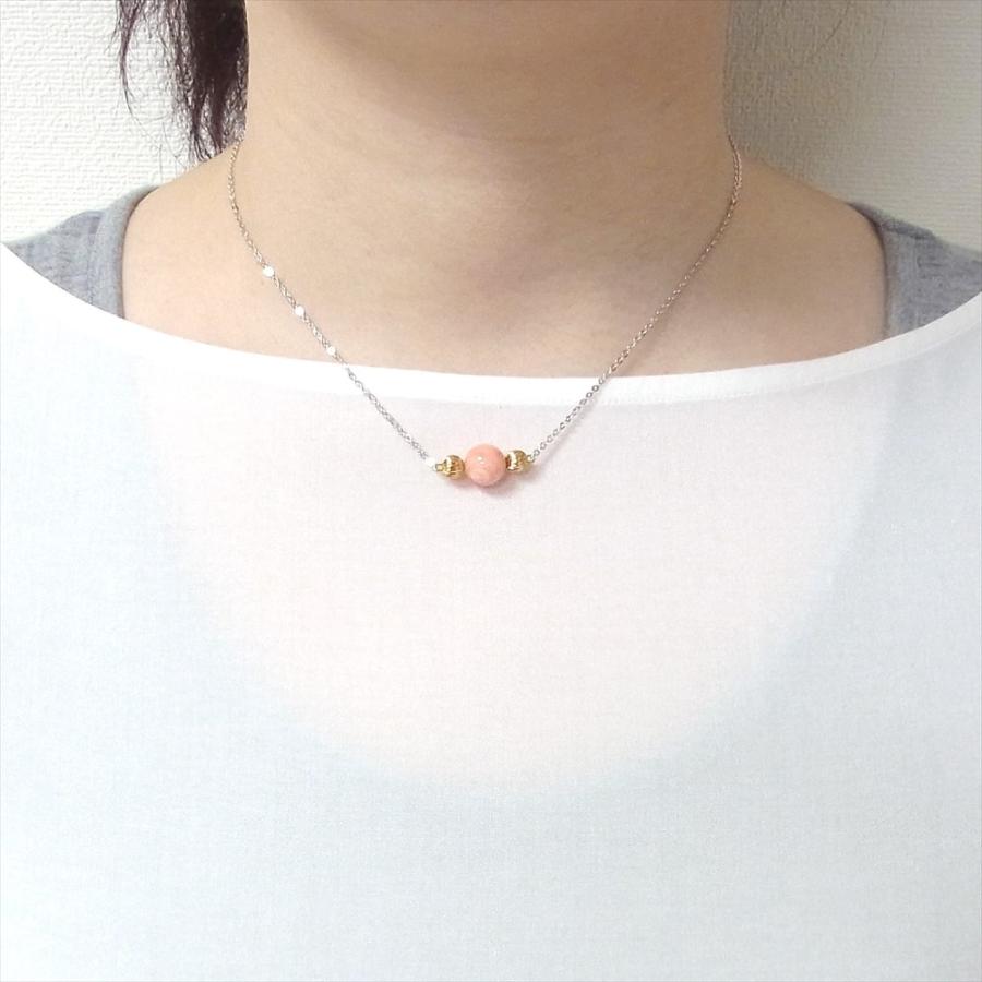 珊瑚 ネックレス ピンク珊瑚 深海珊瑚 9mm玉 天然 : キャセイコーラル 