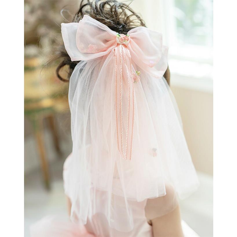 ヘアアクセサリー ふわふわチュールリボンクリップ 送料無料 キッズ ジュニア 髪飾り オーガンジー [YUP12] キャサリンコテージ | Catherine Cottage | 15