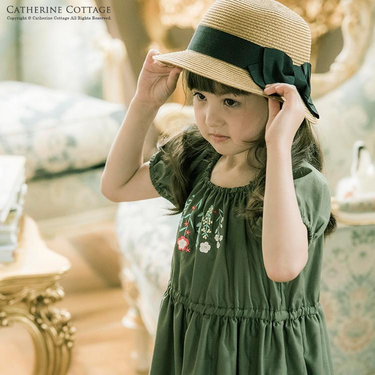 子ども服 女の子 ワンピース 夏 花柄刺繍 半袖 ワンピース110 1 130 140 150 160 Cm Tak Cc0547 キャサリンコテージ 通販 Yahoo ショッピング
