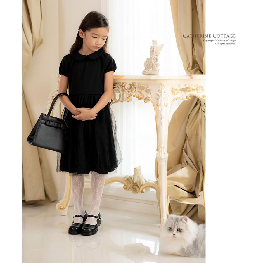 子供服 フォーマル 女の子 冠婚葬祭 礼服 半袖 ブラックワンピース チュールスカートワンピース 100 110 1 130 140 150 Cm Tak Cc0670 キャサリンコテージ 通販 Yahoo ショッピング
