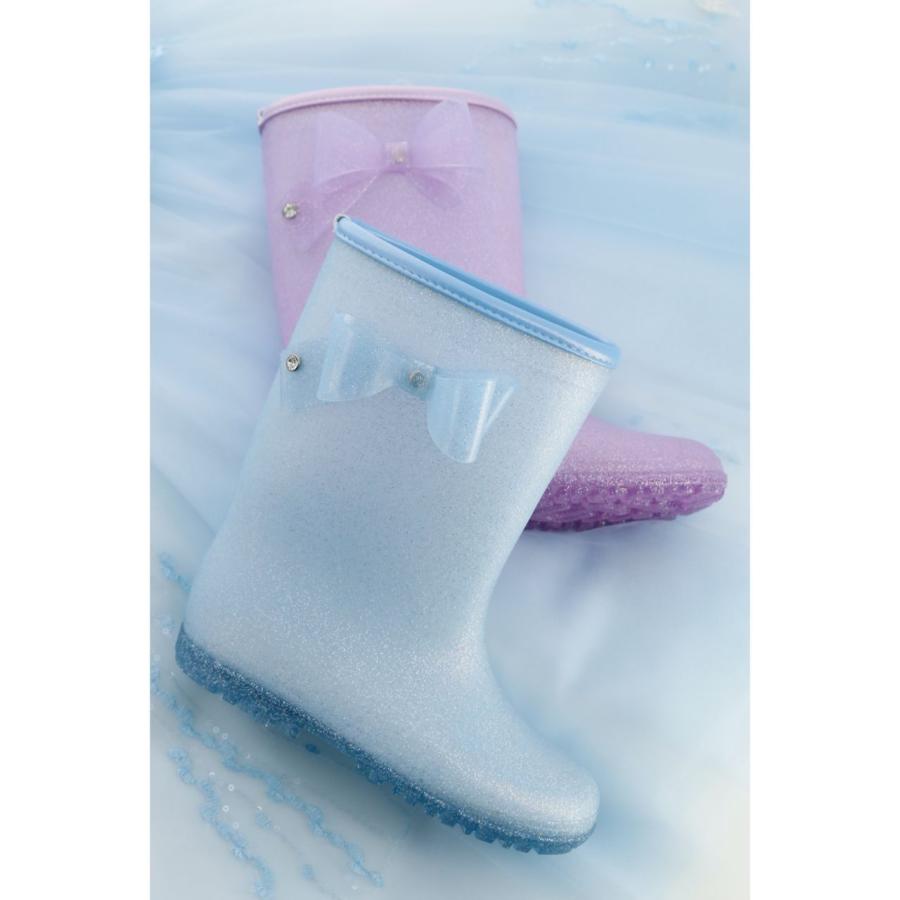 セール｜キッズ長靴 |在庫わずか|送料無料| サイドリボンラメレインブーツ ジュニア レディース TAK・キッズ キャサリンコテージ | Catherine Cottage | 05