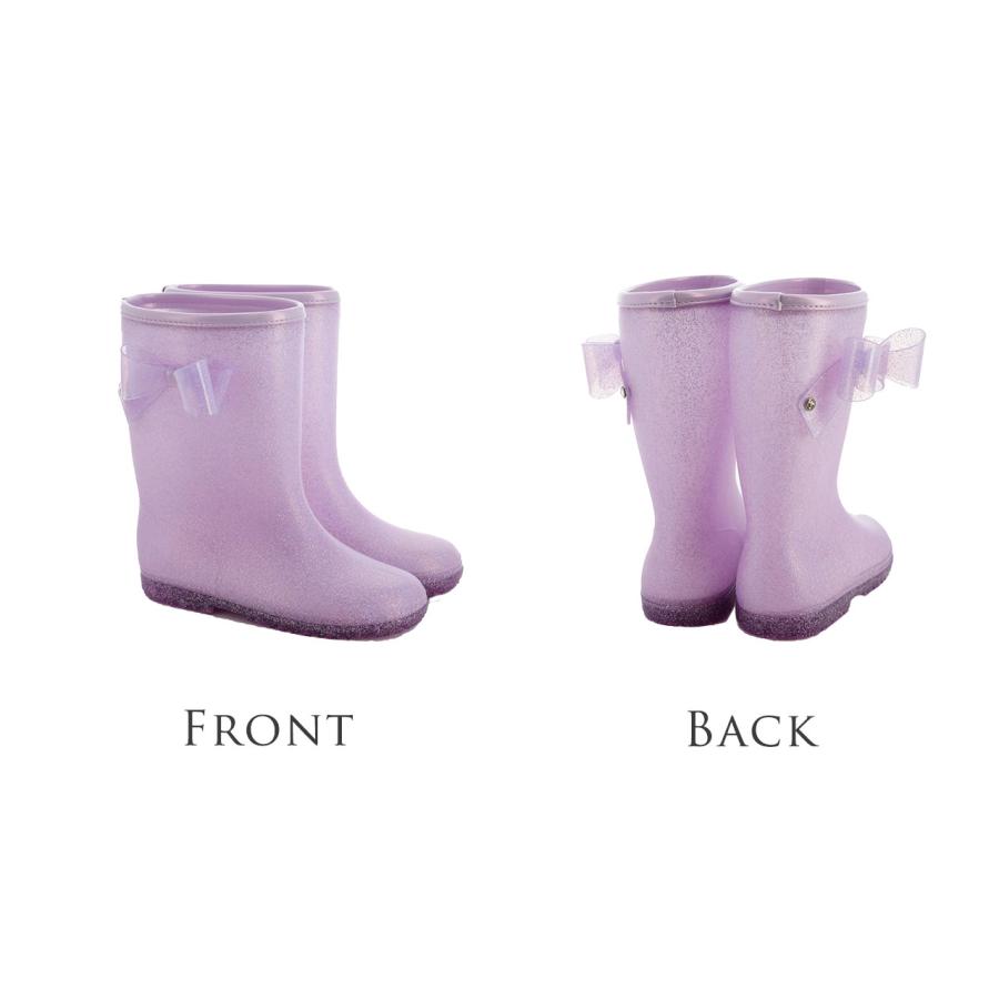 セール｜キッズ長靴 |在庫わずか|送料無料| サイドリボンラメレインブーツ ジュニア レディース TAK・キッズ キャサリンコテージ | Catherine Cottage | 10