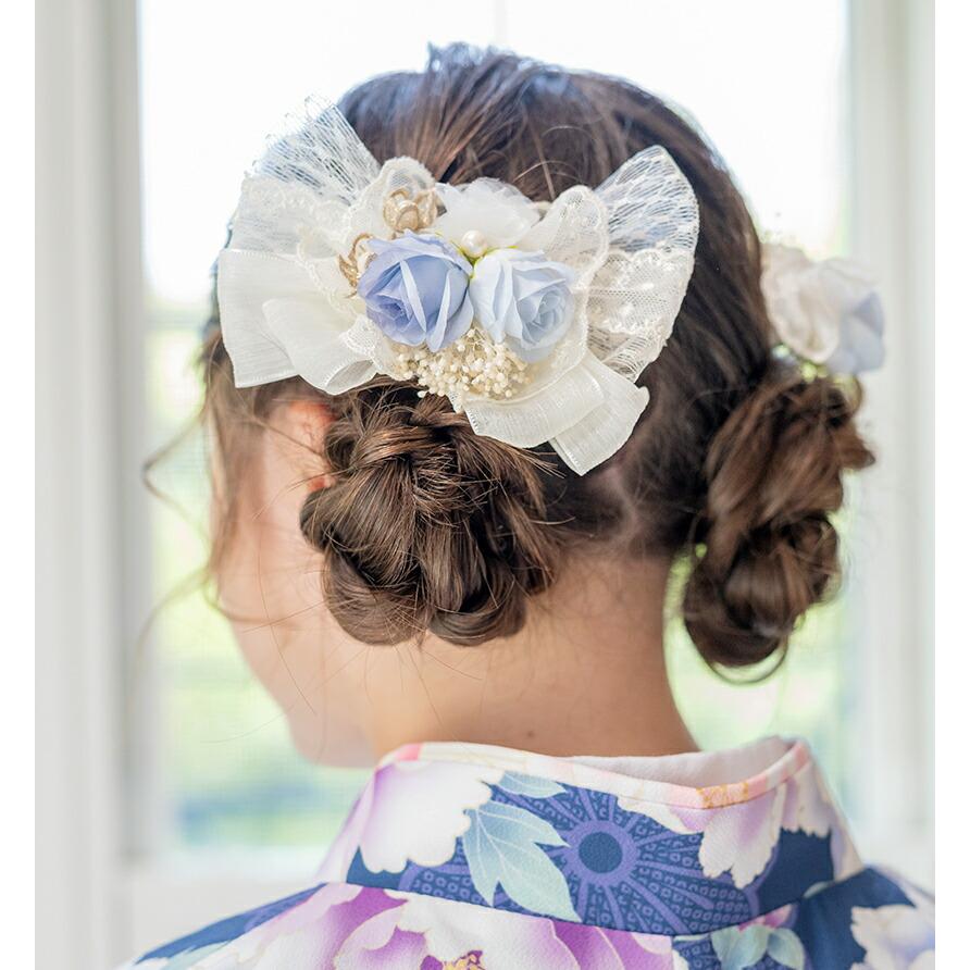 半襦袢・髪飾り付き♡キャサリンコテージ ローズノワール 半襦袢・髪