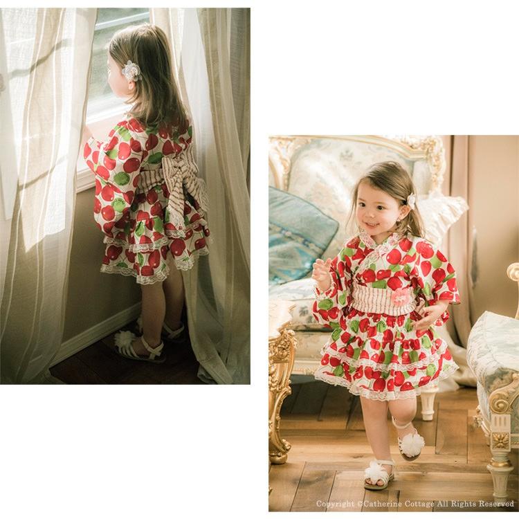 女の子 浴衣ドレス ワンピース セット 作り帯付き ゆかた キッズ 子供 浴衣ワンピース 100 110 1 130 Cm Tak M0046 キャサリンコテージ 通販 Yahoo ショッピング