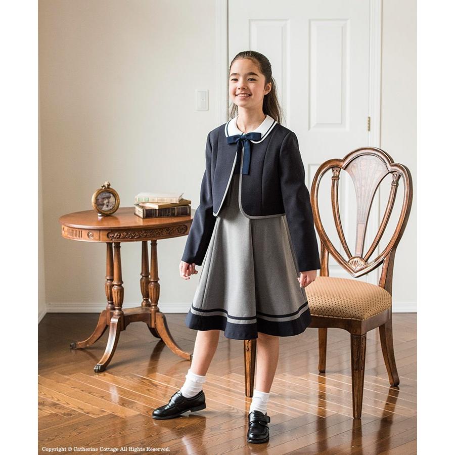 卒業式 小学校 女子 女の子 スーツ 襟付き半袖ワンピース ボレロアンサンブル 女の子 卒服 140 150 160 165 Cm Tak Ma225 キャサリンコテージ 通販 Yahoo ショッピング