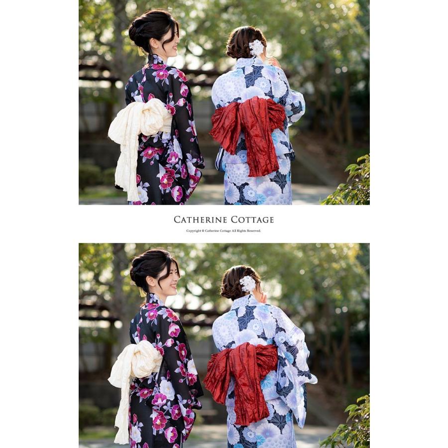 レディース 浴衣 セット 着心地さらりポリエステル浴衣 おしゃれレトロゆかた 浴衣 シワ加工帯セット Takキャサリンコテージ Nf010 キャサリンコテージ 通販 Yahoo ショッピング