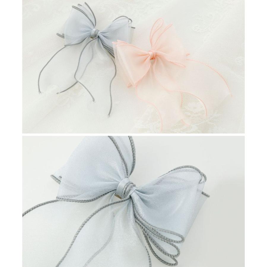 ヘアアクセサリー オーガンジーリボンのお嬢様バレッタ おしゃれ キッズ 子供 Yup4 Nsac010 キャサリンコテージ 通販 Yahoo ショッピング