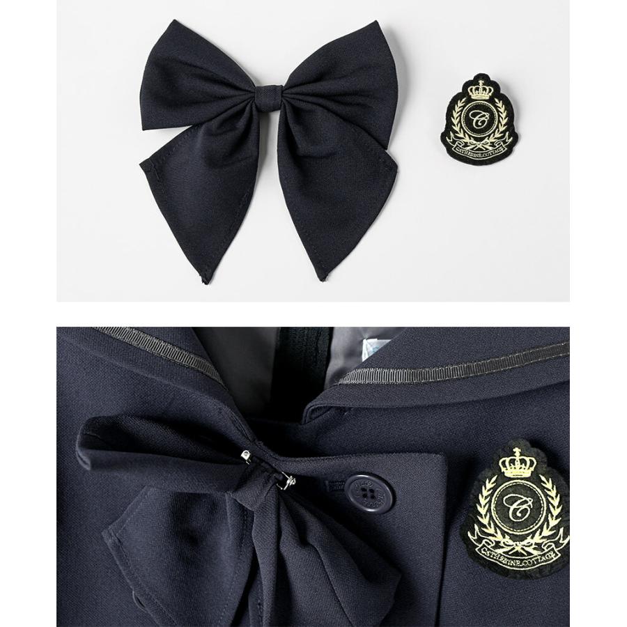 卒業式 小学校 女子 卒服 女の子 ダブルボタンセーラースーツ きれいめワンピース フォーマル 小学生 黒 紺 グレー TAK キャサリンコテージ | Catherine Cottage | 15