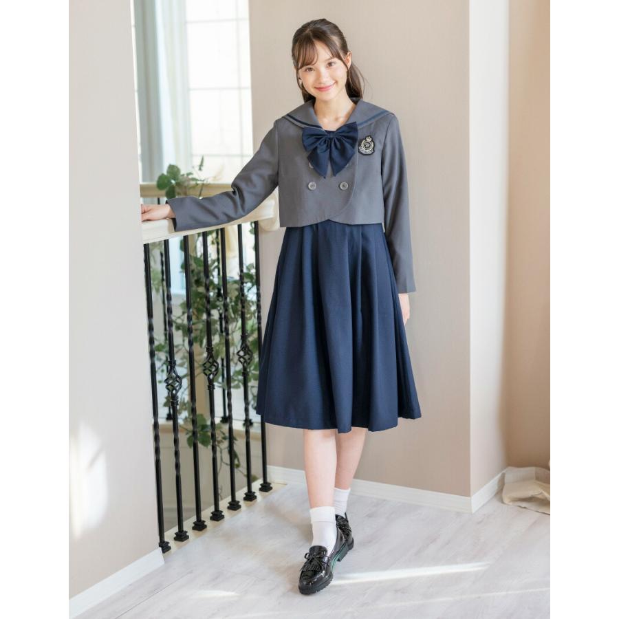 卒業式 小学校 女子 卒服 女の子 ダブルボタンセーラースーツ きれいめワンピース フォーマル 小学生 黒 紺 グレー TAK キャサリンコテージ | Catherine Cottage | 19