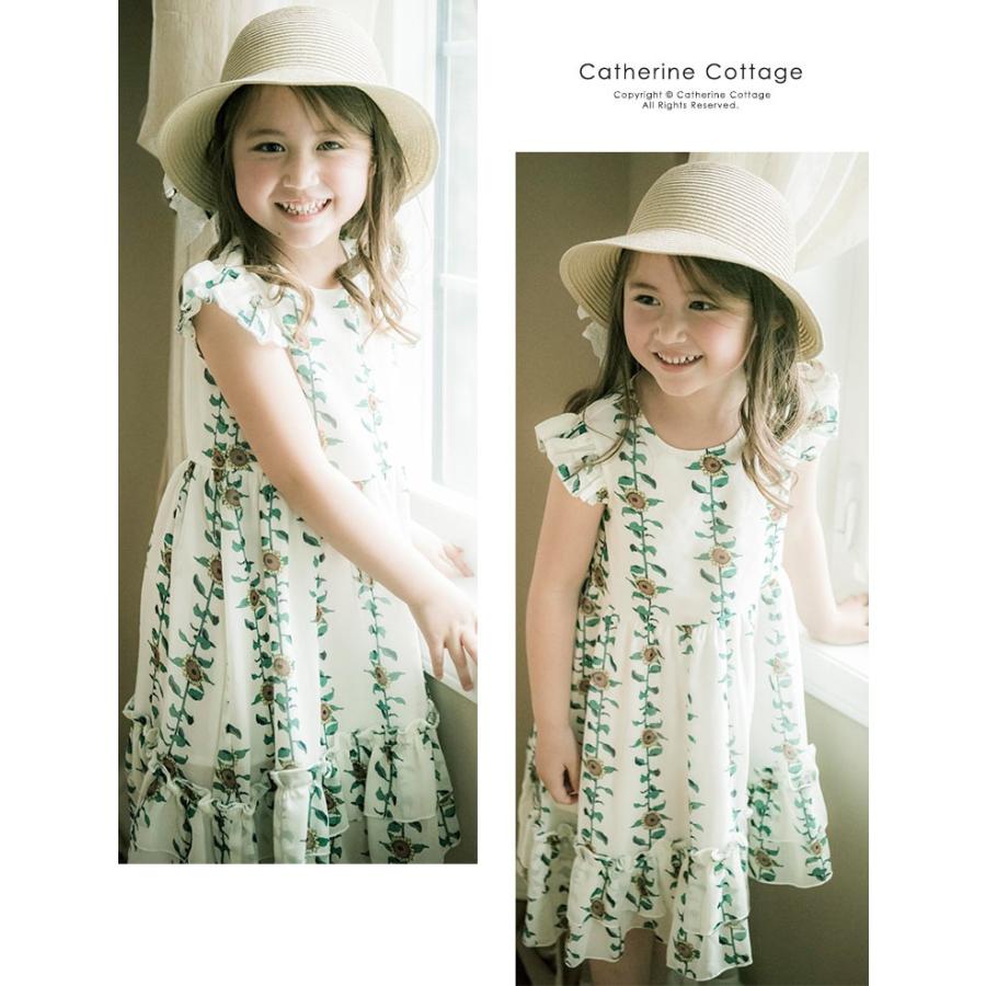 子ども服 女の子 ひまわりシフォンフリルワンピース ノースリーブ 110 1 130 140 150 160 Cm Tak Pc843 キャサリンコテージ 通販 Yahoo ショッピング