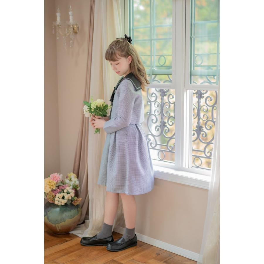 卒業式 小学校 女子 セーラーボレロ＆ チェック柄ノースリーブ  