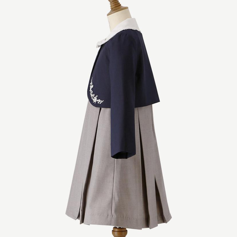 目玉セール｜入学式 子供服 スーツ スカラップレース襟オリジナル刺繍  