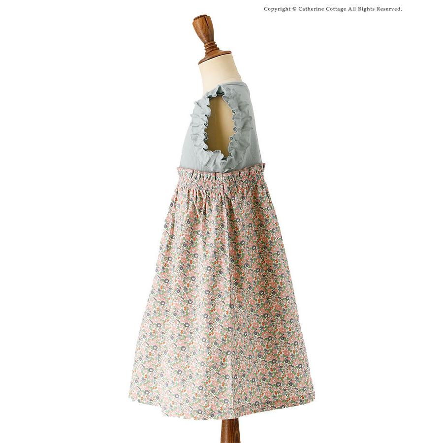 子供服 女の子 ワンピース 夏服 キッズ 肩フリル小花柄ドッキングワンピース ノースリーブ ワンピ 袖なし 110 1 130 140 150cm Tak Qs052 キャサリンコテージ 通販 Yahoo ショッピング