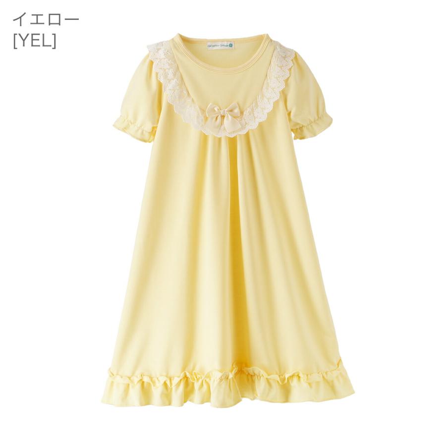 目玉セール|ネグリジェ ルームウェア パジャマ やわらか裏毛の半袖ヨークレースネグリジェ キッズ 女の子 TAKキャサリンコテージ | Catherine Cottage | 03