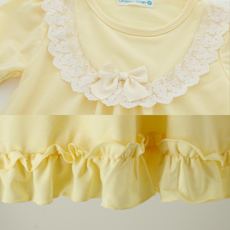 目玉セール|ネグリジェ ルームウェア パジャマ やわらか裏毛の半袖ヨークレースネグリジェ キッズ 女の子 TAKキャサリンコテージ | Catherine Cottage | 04