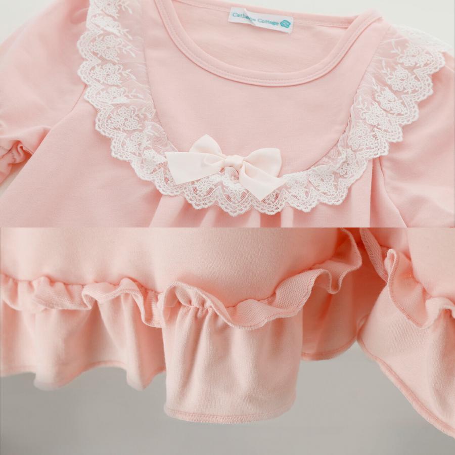 目玉セール|ネグリジェ ルームウェア パジャマ やわらか裏毛の半袖ヨークレースネグリジェ キッズ 女の子 TAKキャサリンコテージ | Catherine Cottage | 06