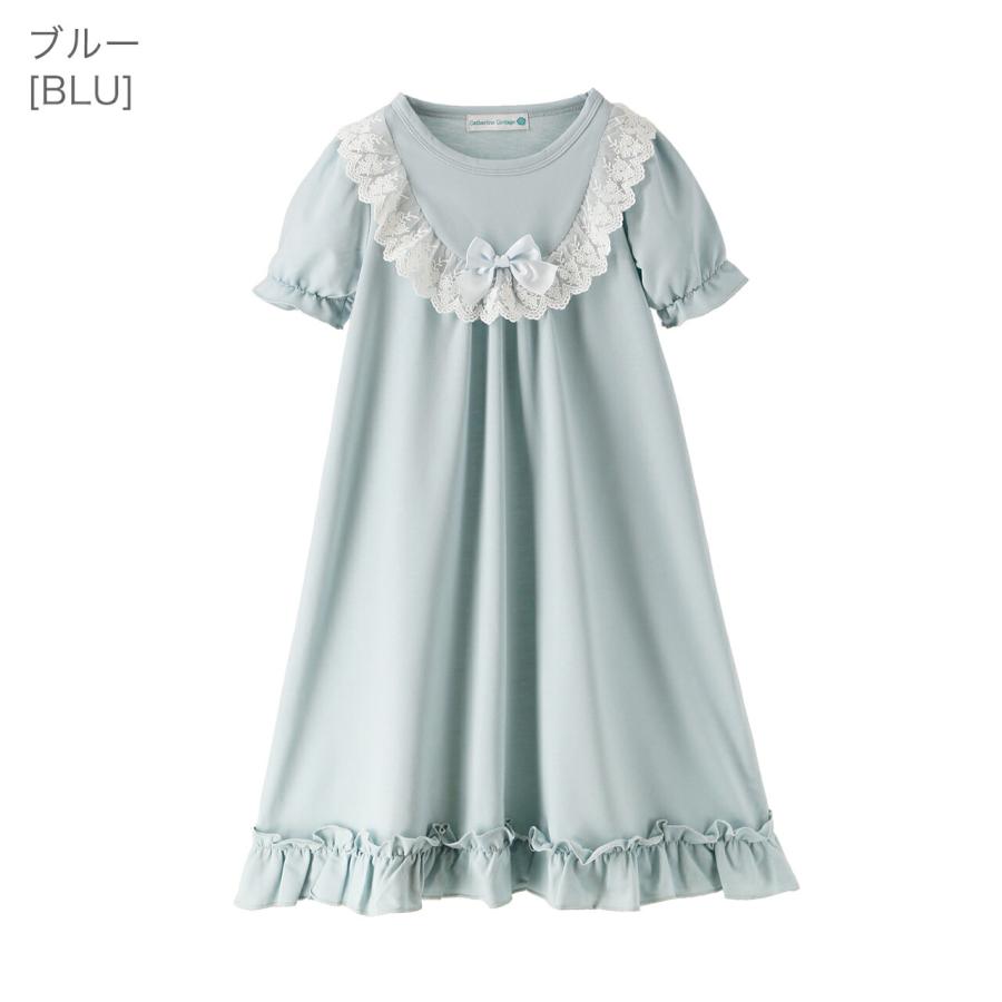 目玉セール|ネグリジェ ルームウェア パジャマ やわらか裏毛の半袖ヨークレースネグリジェ キッズ 女の子 TAKキャサリンコテージ | Catherine Cottage | 07