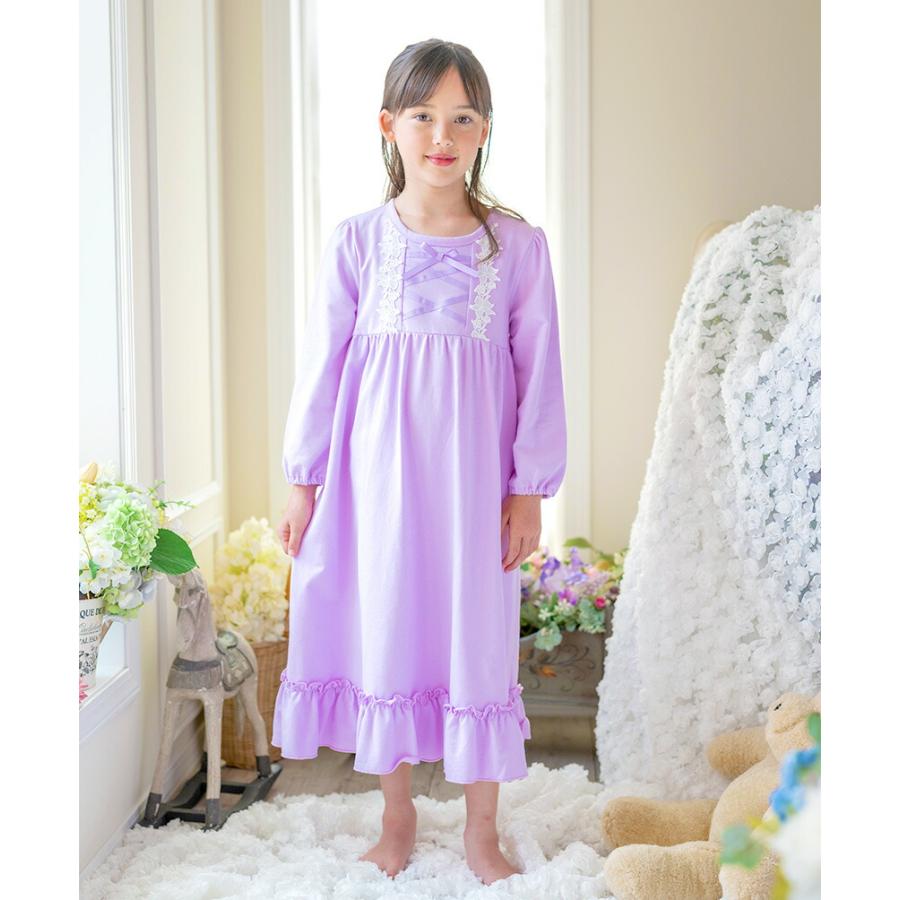 Catherine Cottage パジャマ 長袖フラワーレース＆クロスリボン