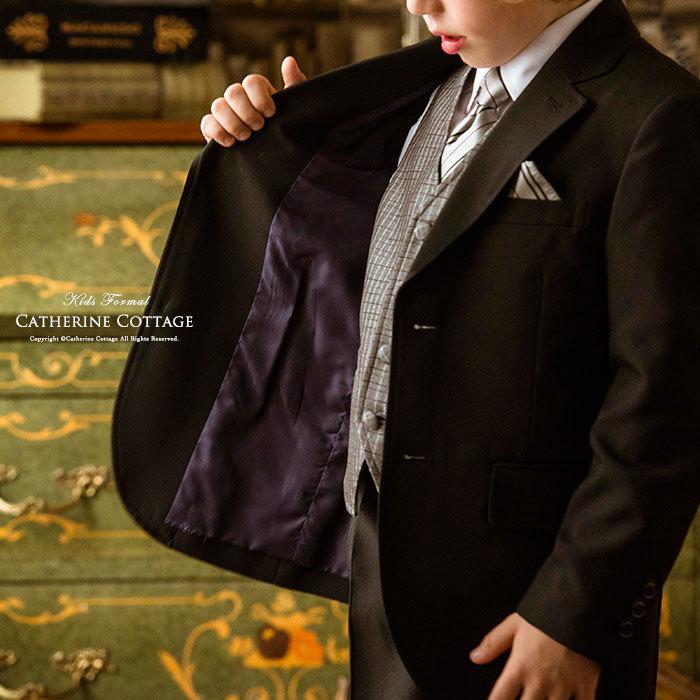 超目玉セール｜男の子 スーツ ベスト・ネクタイ付き |送料無料| 結婚式 発表会 入学式 卒業式 シングル男の子スーツ6点セット TAKキャサリンコテージ | Catherine Cottage | 06