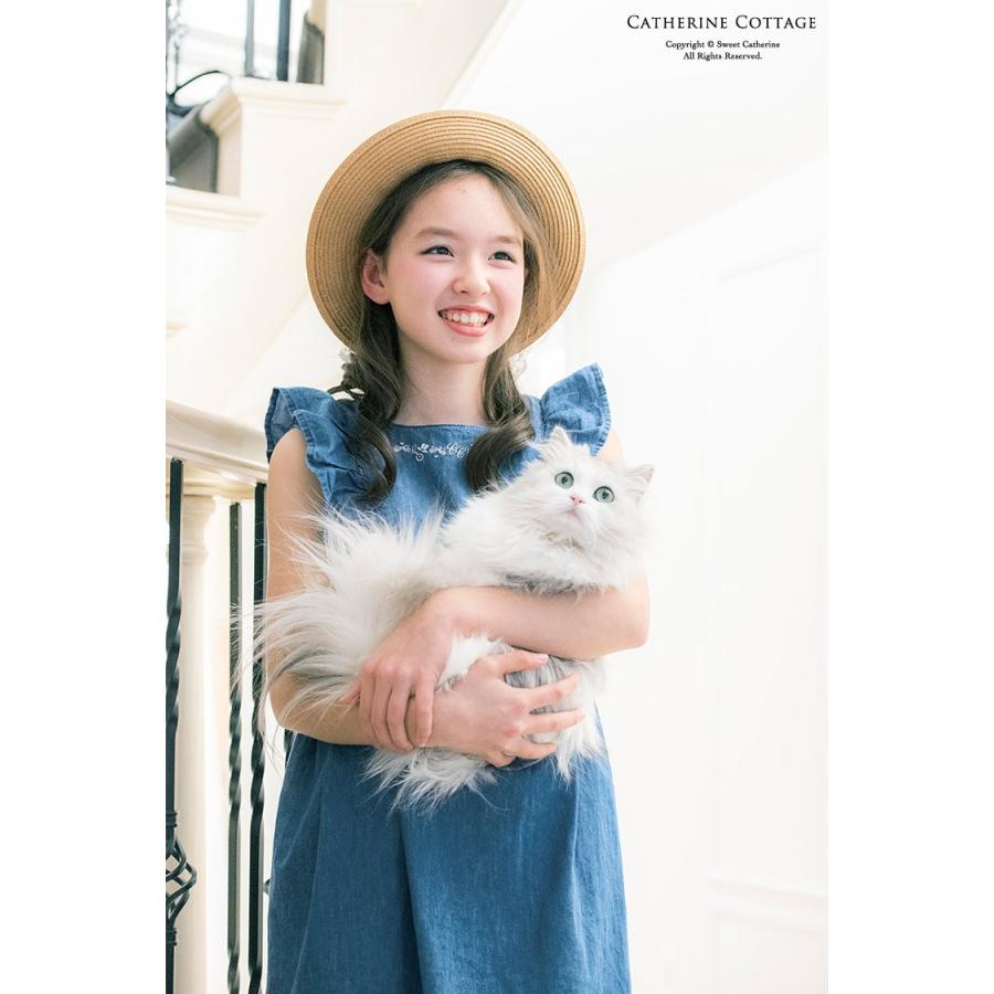 子供服 ジュニア 高学年 中学生 ワンピース 夏 サイドリボン ダンガリー 綿100 140 150 160 Cm Xs S M Tak Tk3111 キャサリンコテージ 通販 Yahoo ショッピング