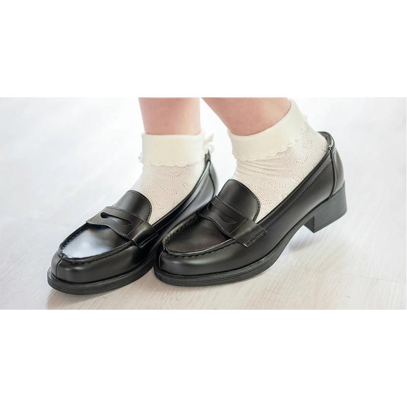 靴 シューズ 女の子 卒業式 ヒールローファー フォーマルシューズ カジュアル 黒 クッション入り 通学 卒服 キャサリンコテージ TAK | Catherine Cottage | 14
