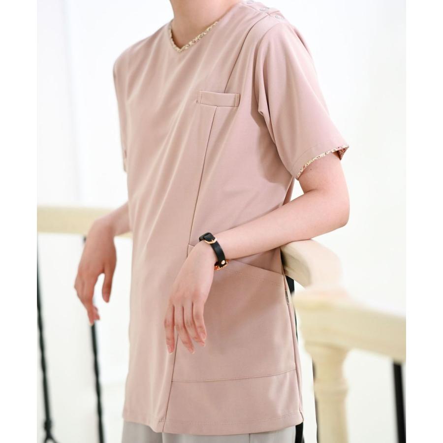 レディース 小花柄がアクセントの医療用カラースクラブ 半袖 トップス ピンク おしゃれ ナース服 看護服 白衣 Takキャサリンコテージ Tm1067 キャサリンコテージ 通販 Yahoo ショッピング