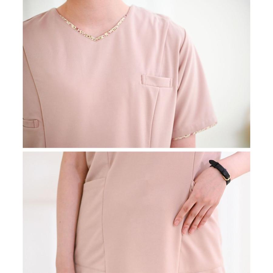 レディース 小花柄がアクセントの医療用カラースクラブ 半袖 トップス ピンク おしゃれ ナース服 看護服 白衣 Takキャサリンコテージ Tm1067 キャサリンコテージ 通販 Yahoo ショッピング