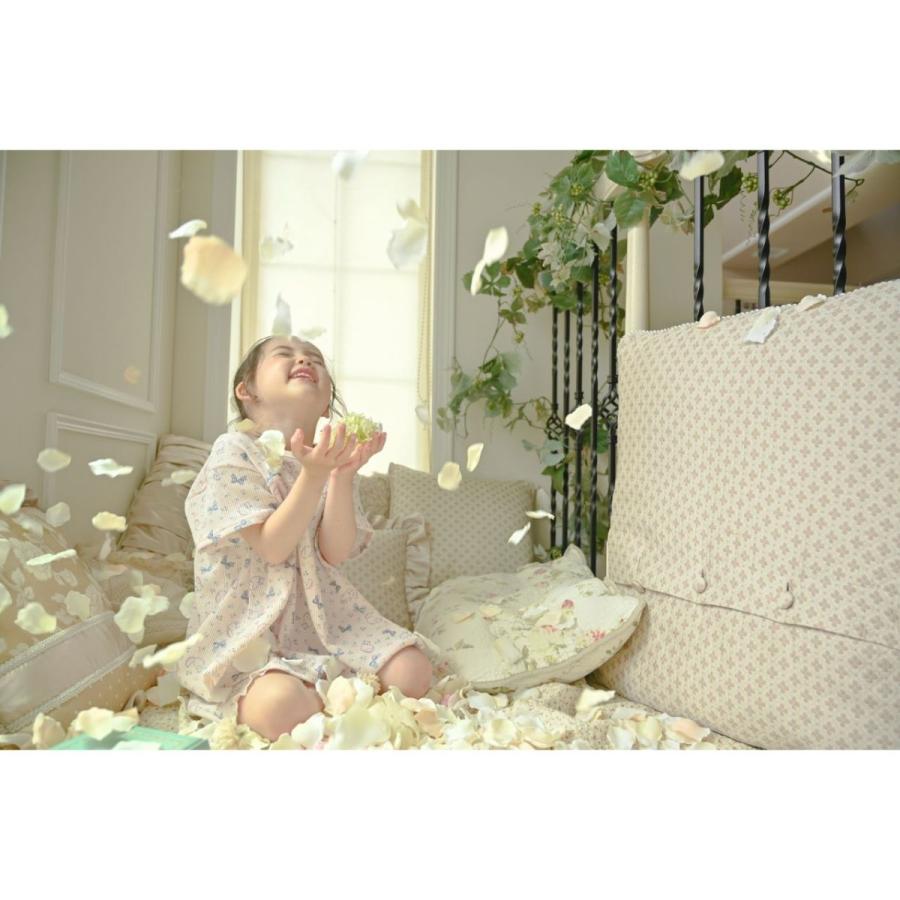 パジャマ キッズ 半袖 プリントワッフルパジャマ 白猫キャサリンちゃんと一緒! 上下セット TAKキャサリンコテージ|catherine|04
