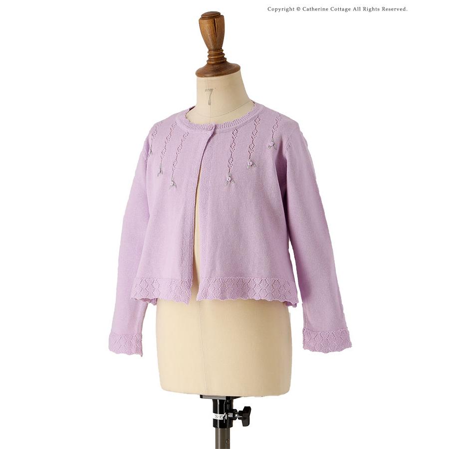 子供服 羽織物 キッズカーディガン 女の子 フラワー刺繍カーディガンボレロ 100 110 1 130 140 Cm Tak Yc009 キャサリンコテージ 通販 Yahoo ショッピング