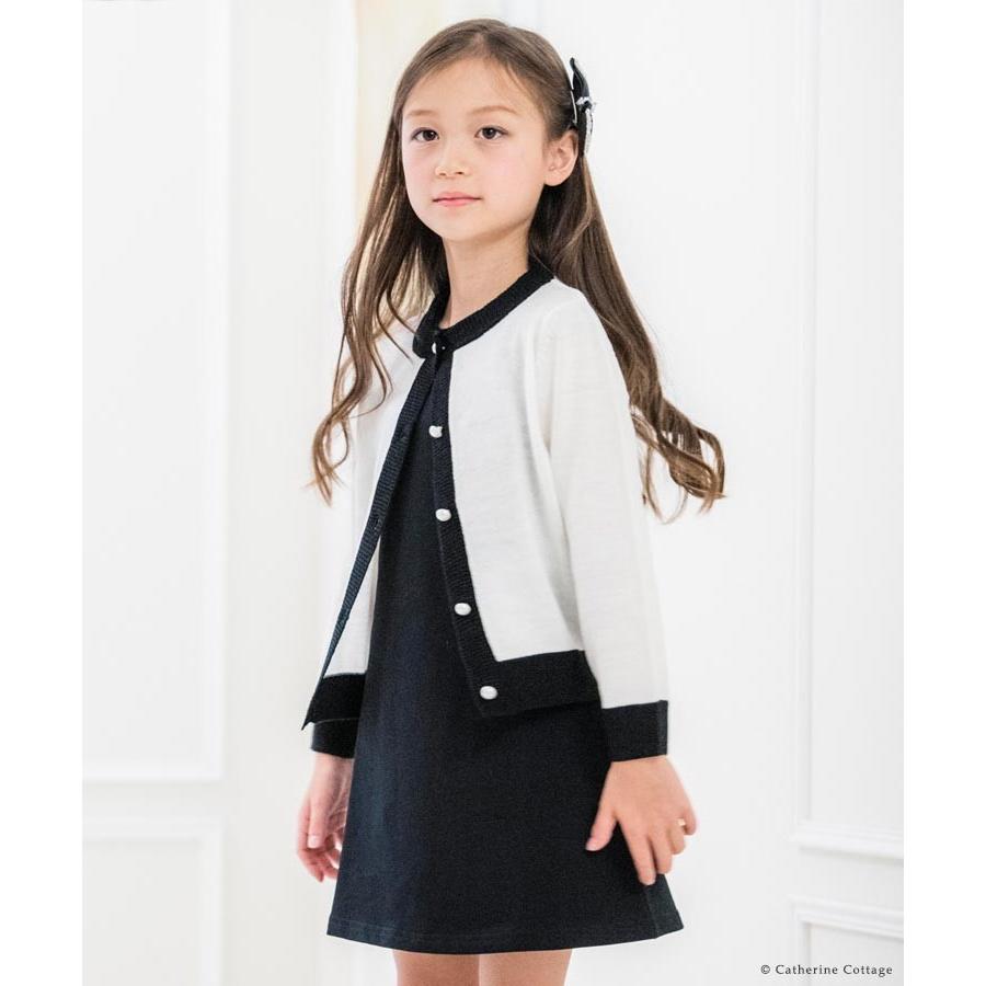 子供服 卒業式 小学校 女の子 結婚式 発表会 羽織物 春 夏 秋 バイカラー ニットカーディガン 薄手 140 150 160 165cm Yup6 Yq015t キャサリンコテージ 通販 Yahoo ショッピング