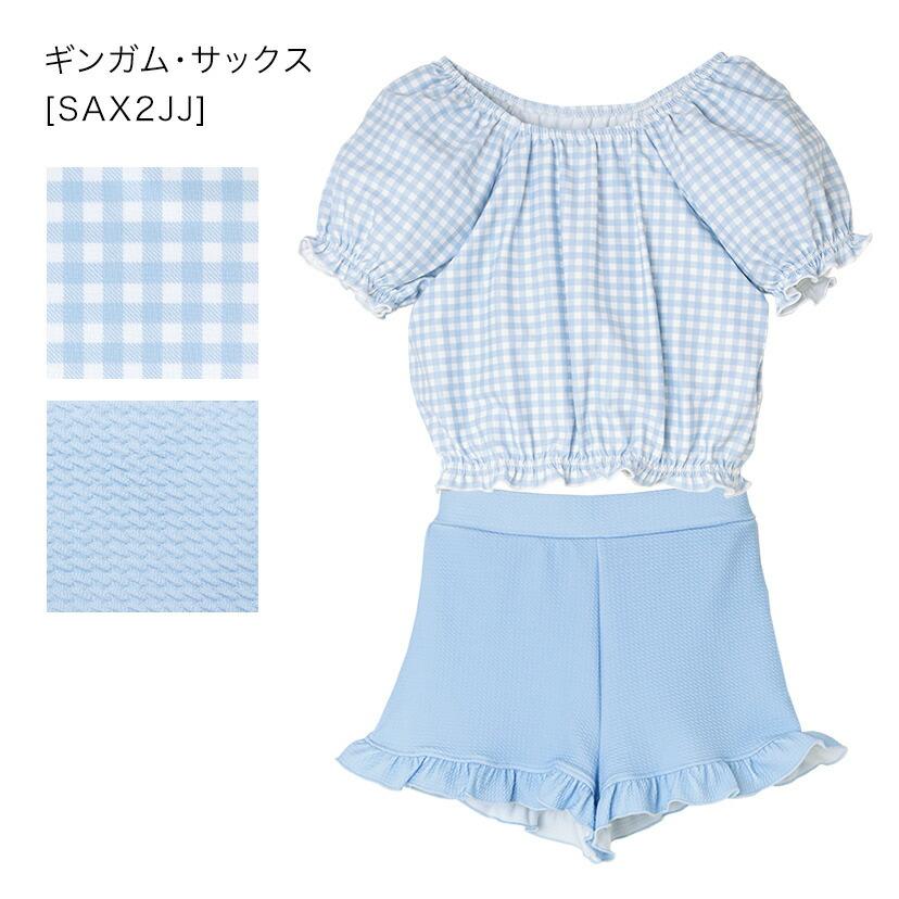 超目玉セール｜ティーンズ水着 パフ袖トップス&パンツ上下セット 子供 女子 パフスリーブスイムウェア セパレート キャサリンコテージ TAK | Catherine Cottage | 21