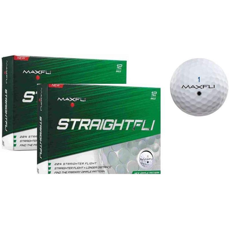 Maxfli StraightFli ゴルフボール - より長い直線飛距離 (グロス ホワイト - ボール24個)｜cathy-life-store｜02