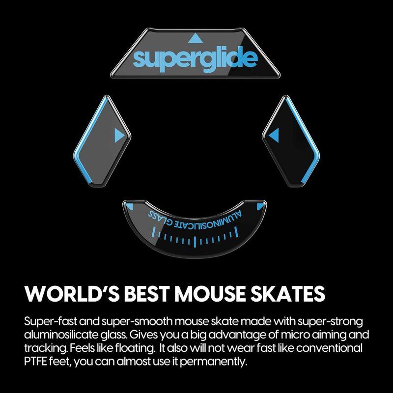 Superglide マウスソール for Logicool G900 / 903 マウスフィート 強化ガラス素材 ラウンドエッヂ加工 高耐｜cathy-life-store｜02