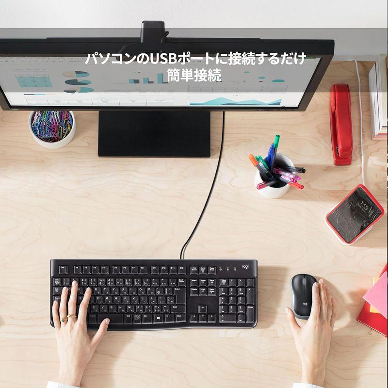 ロジクール 有線 キーボード 耐水 K120 USB接続 テンキー 薄型 有線キーボード 国内正規品｜cathy-life-store｜06