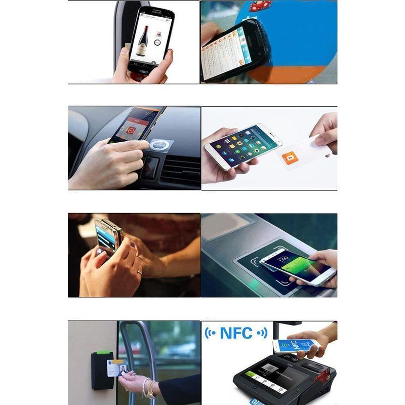 YFFSFDC NFCタグ NTAG215 コイン型カード NFCコイン 円形 直径25mm 504バイトAmiibo対応用 ショートカット｜cathy-life-store｜03