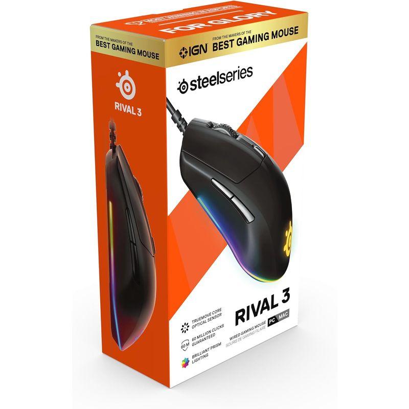 SteelSeries USB ゲーミングマウス 有線 軽量 低遅延 メカニカルスイッチ 3ゾーンRGBイルミネーション Rival 3 6｜cathy-life-store｜19