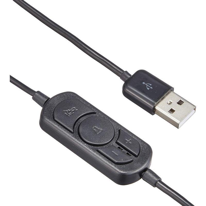 バッファロー BUFFALO 両耳ヘッドバンド式ヘッドセット USB接続 ブラック BSHSUH12BK｜cathy-life-store｜02