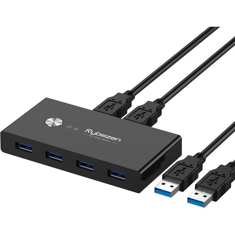 Rybozen USB 3.0スイッチセレクター KVMスイッチャー USBデバイス4台の共有用 ワンボタン交換 キーボード マウス スキャ｜cathy-life-store｜09