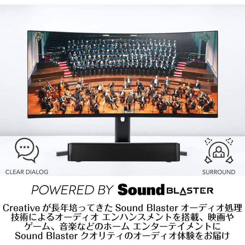 Creative Stage SE Bluetooth 5.3 USB DAC 重低音 ピーク出力 48W PC用サウンドバー SP-STG｜cathy-life-store｜02