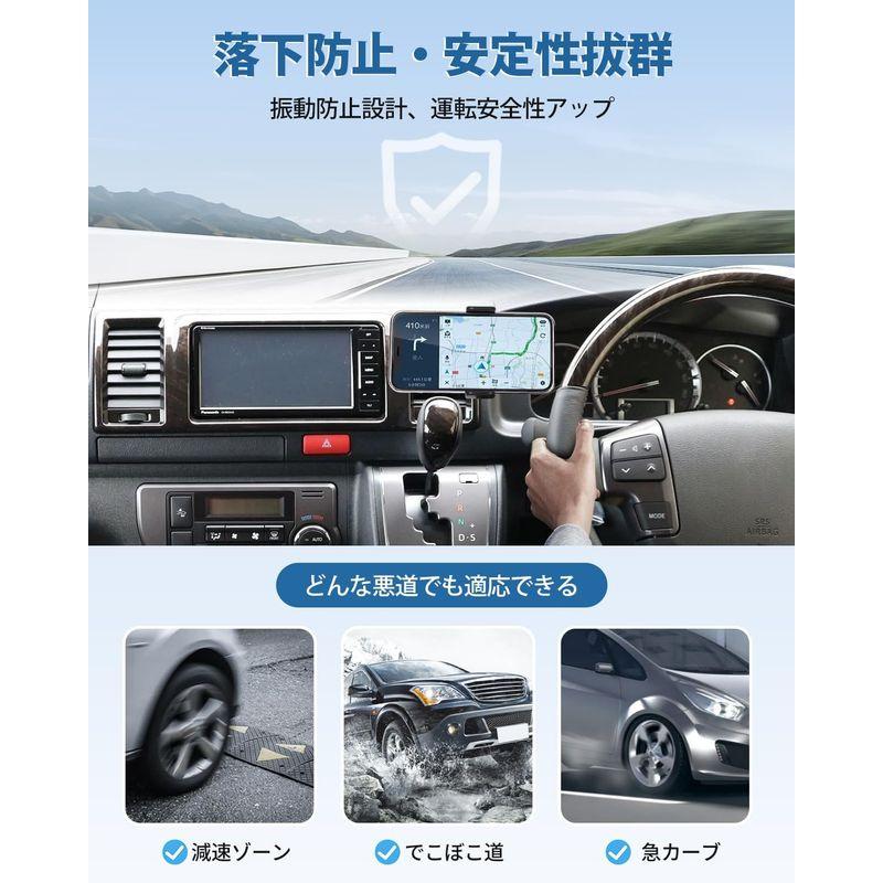 Cartist トヨタ ハイエース 200系 4型/5/6型 専用 スマートフォン スマホ ホルダー 携帯 ホルダー スマホスタンド 片手操｜cathy-life-store｜04