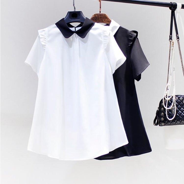 送料無料キャンペーン バイカラー 送料無料 体型カバー 大きいサイズ 半袖 カラーワンピース 襟付き ショート丈 Aライン ミニワンピース ミニ丈 ワンピース 半袖 バイカラー Aライン ミニワンピース ミニ丈 ワンピース 半袖 ワンピース チュニック Qurtuba Co Za