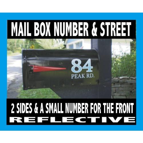 Mailbox Mailbox Number&Name Decal Set Reflective Sticker (メールボックスの番号と名前
