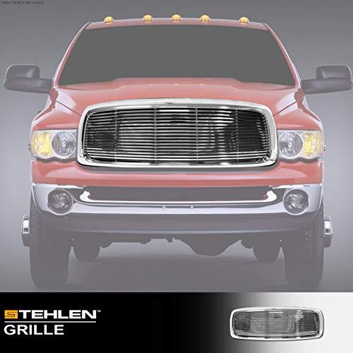 クリスマス特集2022 Stehlen 642167820604 Horizontal Front Hood Bumper Grill-Chrome用2002 -2005 Dodge Ram 1500/2003 -2005 2500 3500