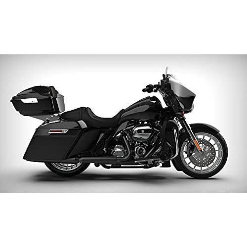 iPhone Advanblack Dual 8インチスピーカー蓋、バックレストパッド付AdvanBlack/OEM Harley Rushmore style Chop and king tour pack bottoms for Razor (デッド