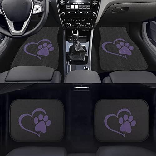 セール最安価格 doginthehole heat dog footprint carpet floor carpet set of 4 front&rear rubber floor mat auto liner car truck for SUV rugged