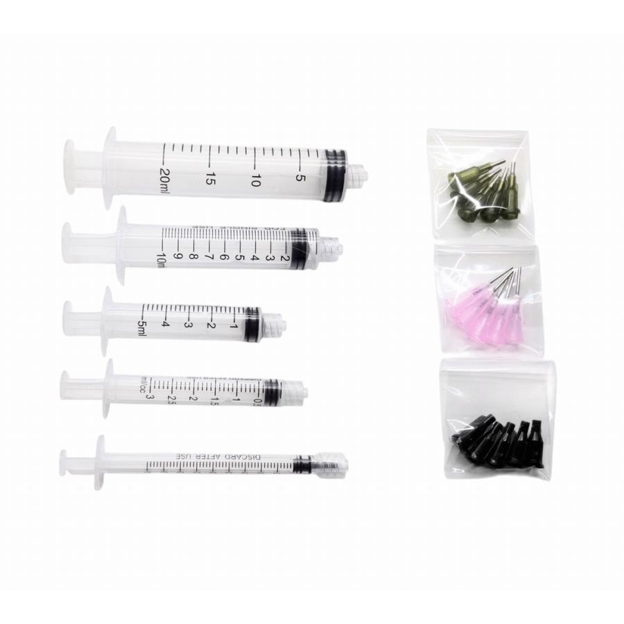 使い捨てシリンジ多数セット 注射器5本セット（ミックス） 汎用シリンジ（非医療用） 針先2種類