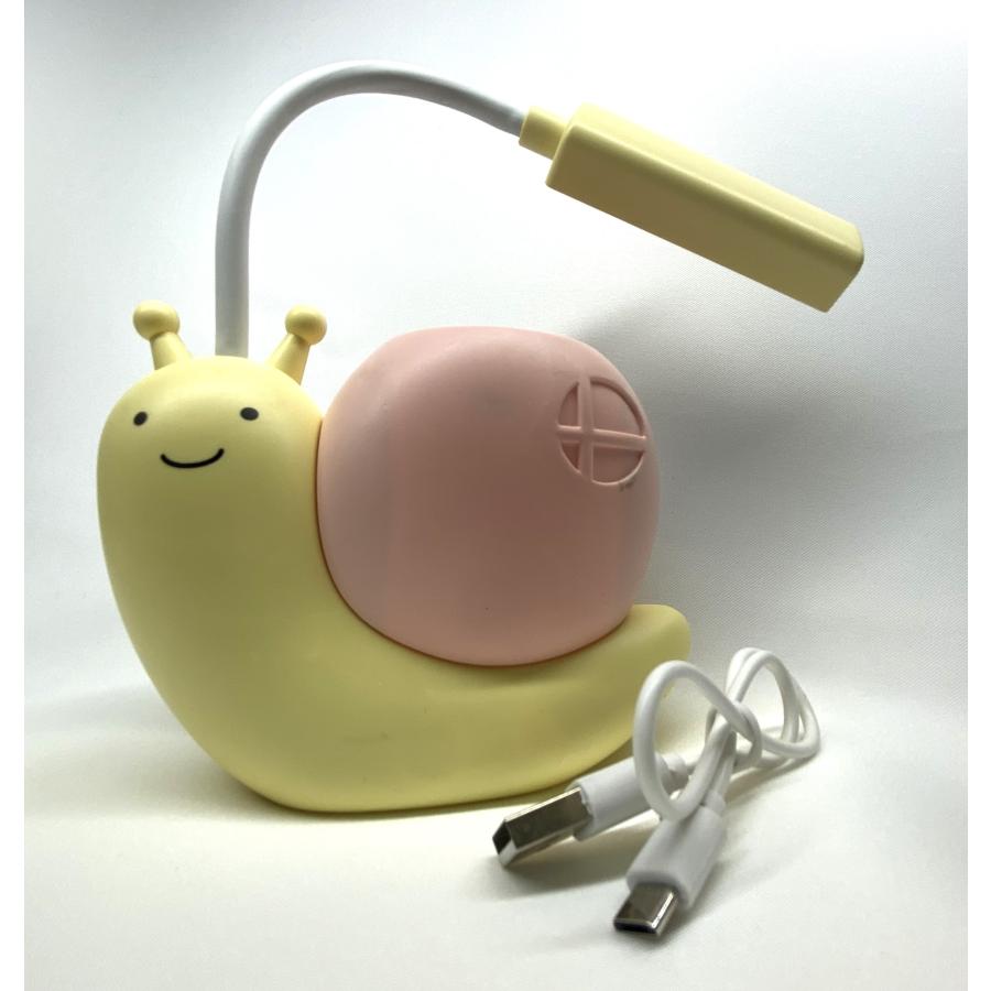 かたつむり型のランプ　テーブルライト かたつむり型デスクライト カップピンク色 : Cattage