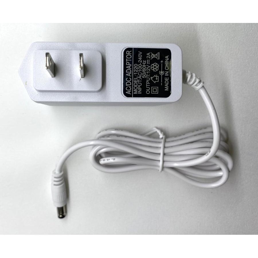 ACアダプター ホワイト（12V 2Amax）5.5mm×2.1mm ジャック : Cattage